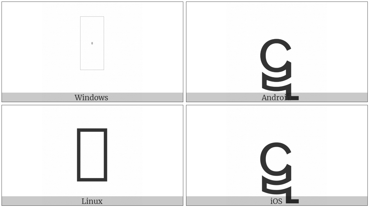 Myanmar Letter Tta on various operating systems