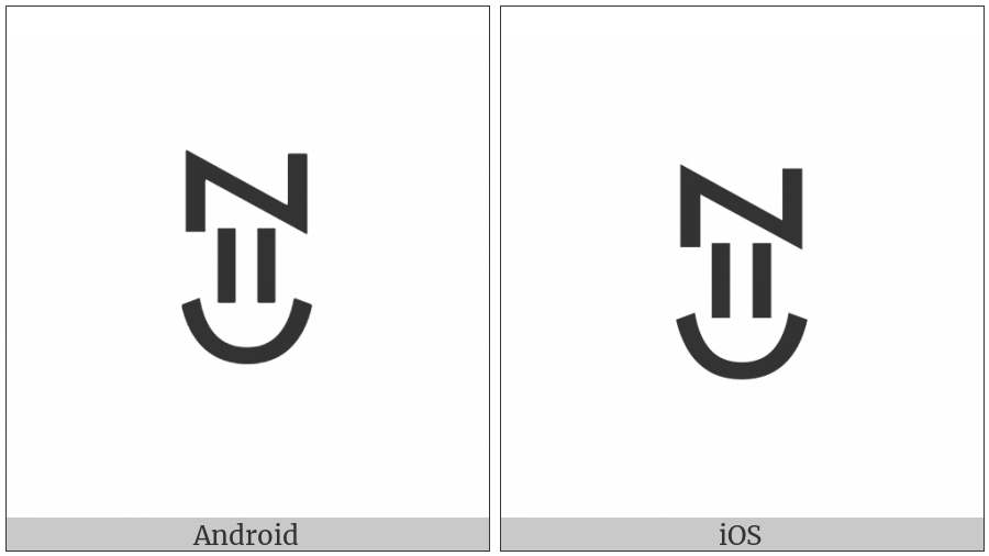 Yi Syllable Fa on various operating systems