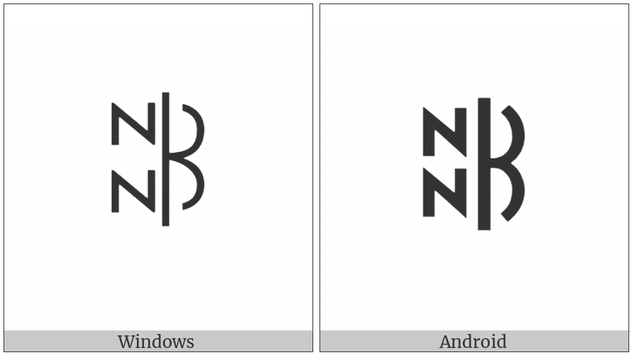 Yi Syllable Dit on various operating systems