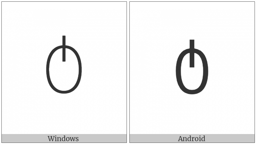 Yi Syllable Dot on various operating systems
