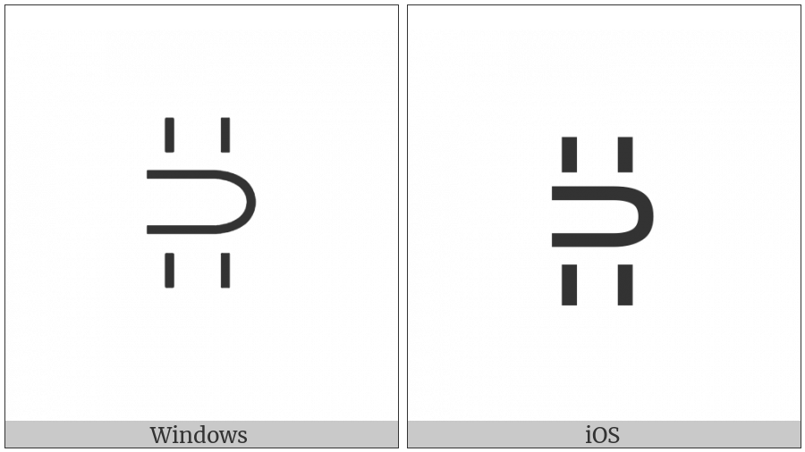Yi Syllable Ta on various operating systems