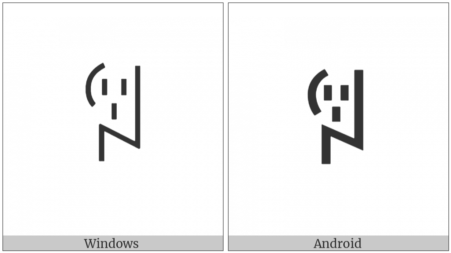 Yi Syllable Ndop on various operating systems