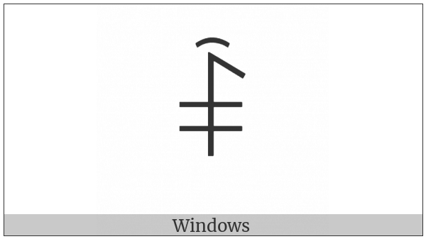 Yi Syllable Hnix on various operating systems