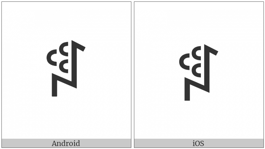 Yi Syllable Hnut on various operating systems