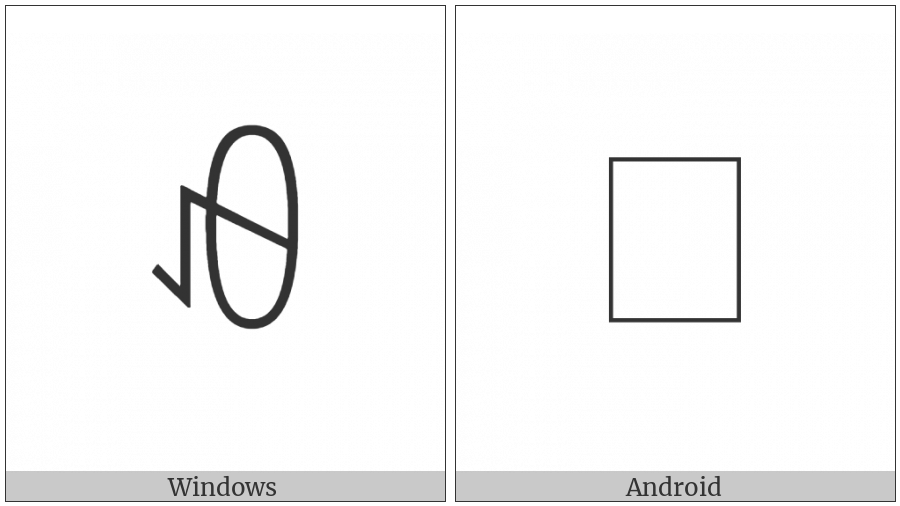 Yi Syllable Nie on various operating systems