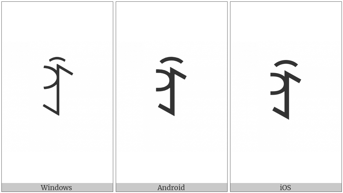 Yi Syllable Nuox on various operating systems