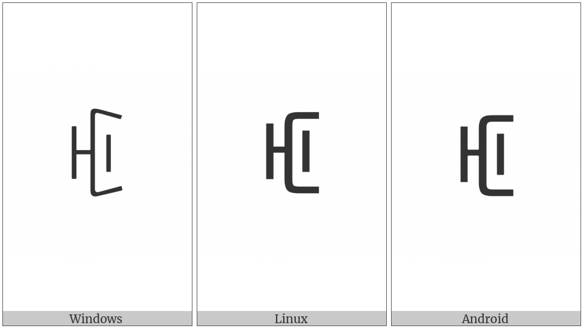 Yi Syllable Kat on various operating systems