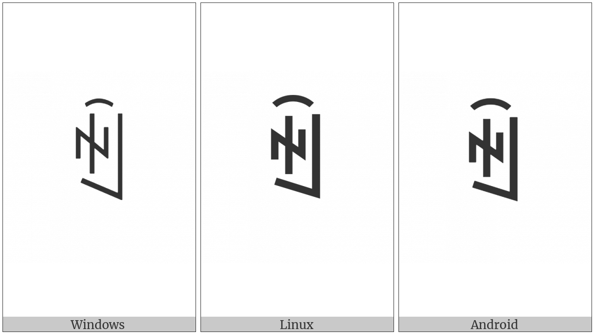 Yi Syllable Kux on various operating systems