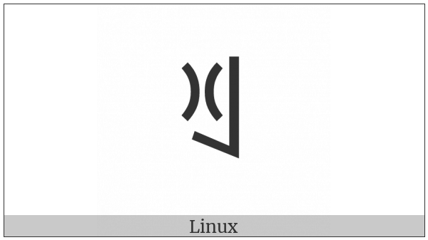 Yi Syllable Ggi on various operating systems