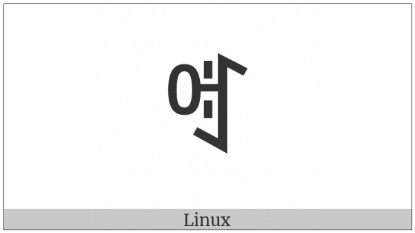 Yi Syllable Ggep on various operating systems