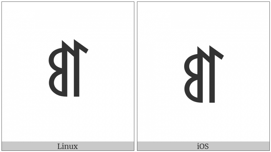 Yi Syllable Mgie on various operating systems