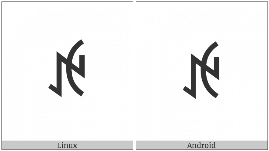 Yi Syllable Hxie on various operating systems