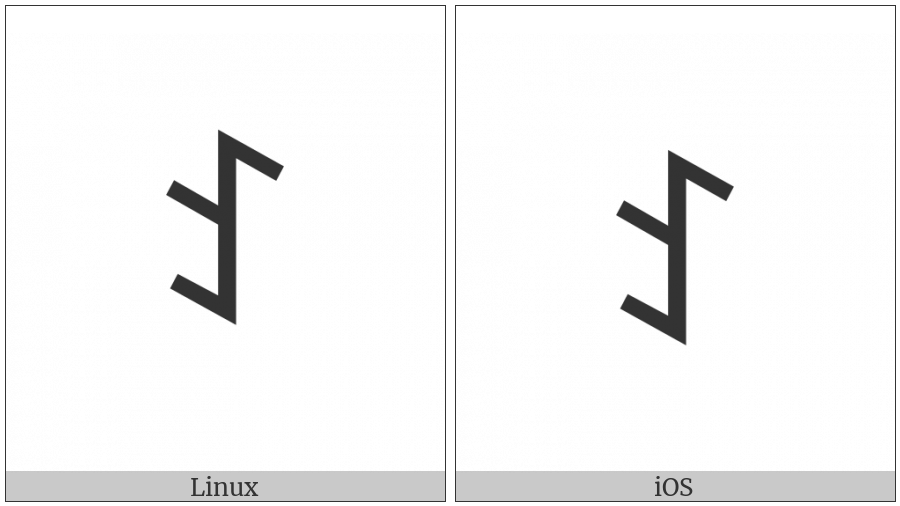 Yi Syllable Hxo on various operating systems