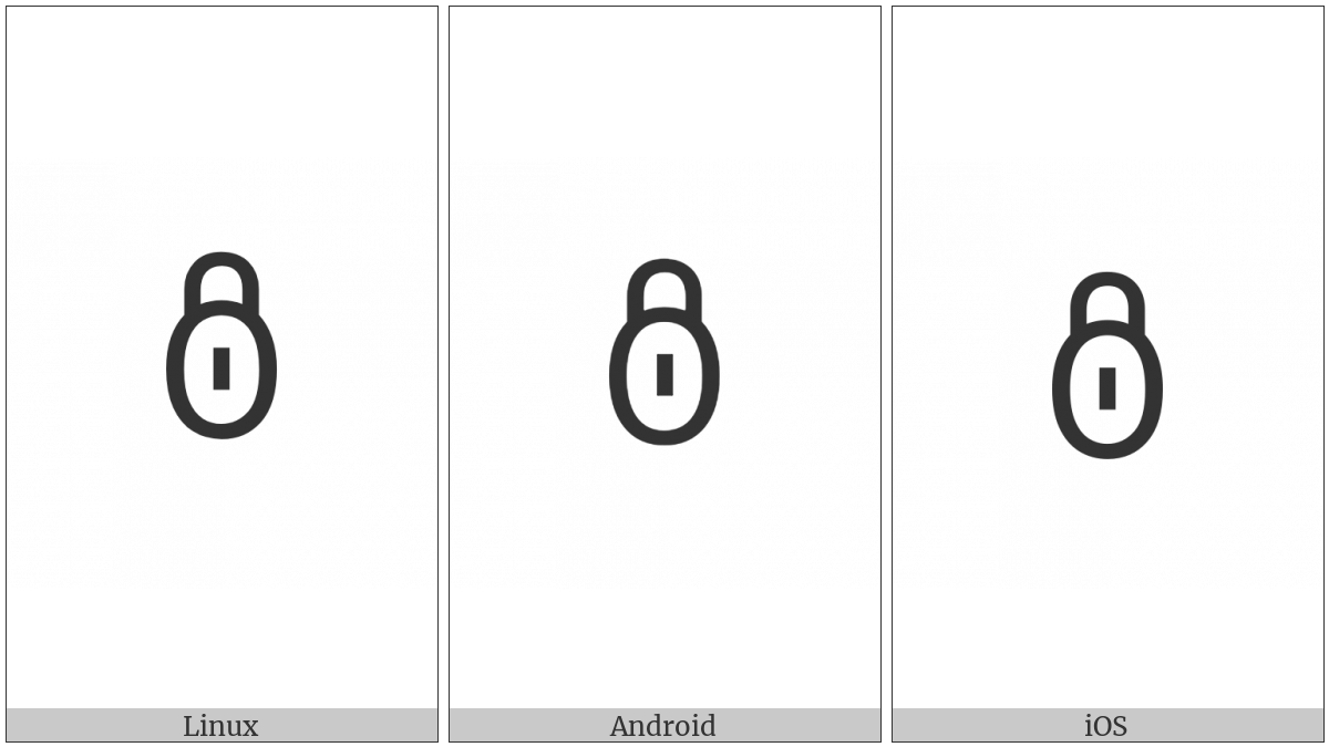 Yi Syllable Ngo on various operating systems