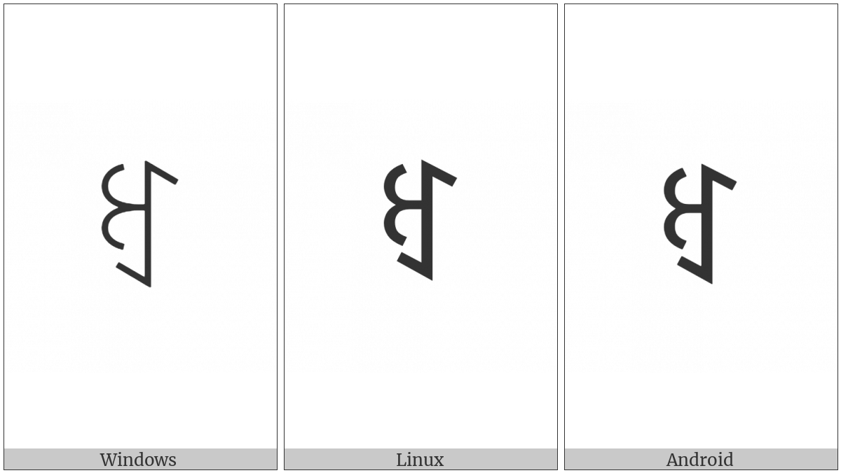 Yi Syllable Hie on various operating systems