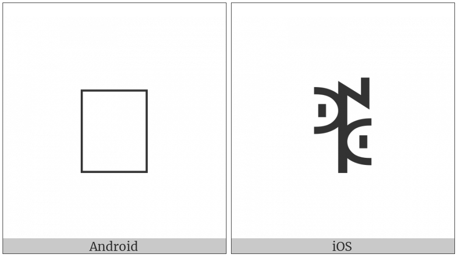 Yi Syllable Zat on various operating systems