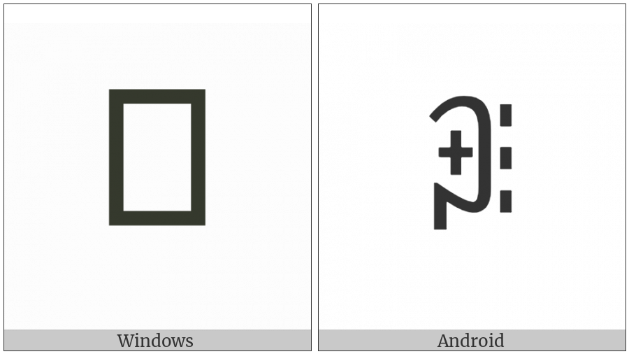 Yi Syllable Ssyp on various operating systems