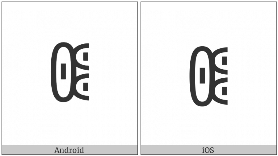 Yi Syllable Zhat on various operating systems