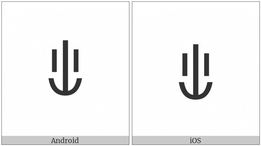 Yi Syllable Zhe on various operating systems