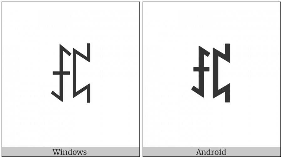 Yi Syllable Chur on various operating systems