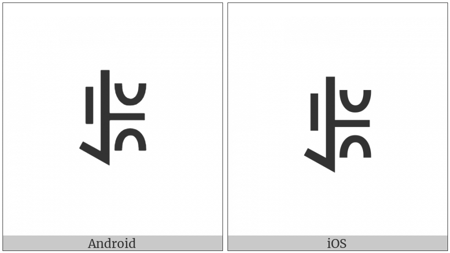 Yi Syllable Rrot on various operating systems