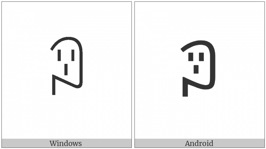 Yi Syllable Rrop on various operating systems
