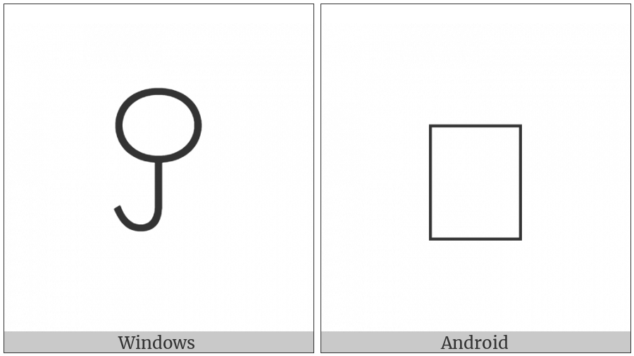 Yi Syllable Nrur on various operating systems