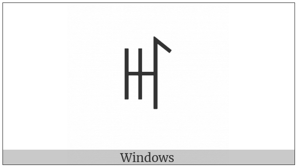 Yi Syllable Sha on various operating systems