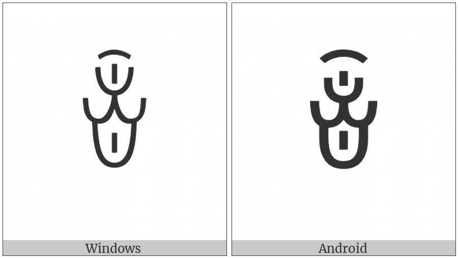 Yi Syllable Shox on various operating systems