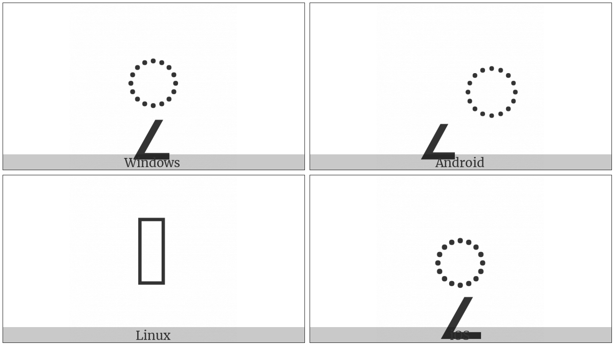 Myanmar Consonant Sign Mon Medial La on various operating systems