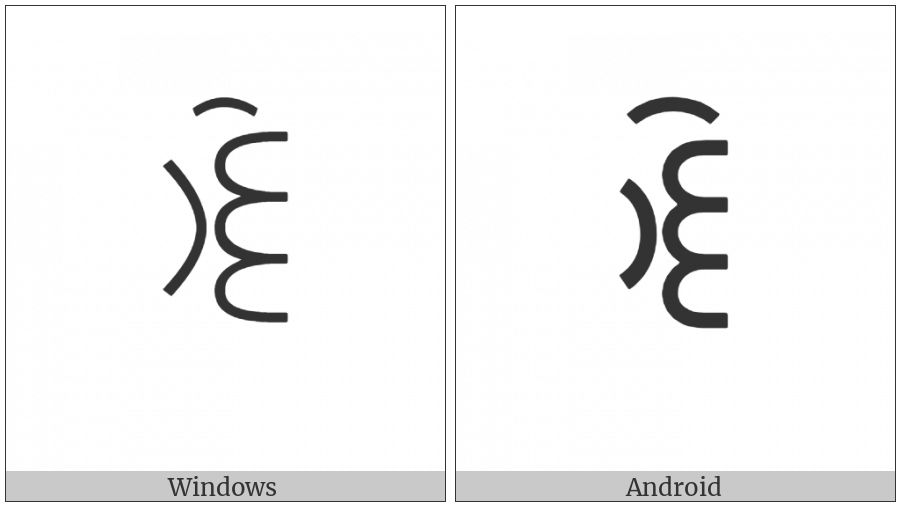 Yi Syllable Ryrx on various operating systems