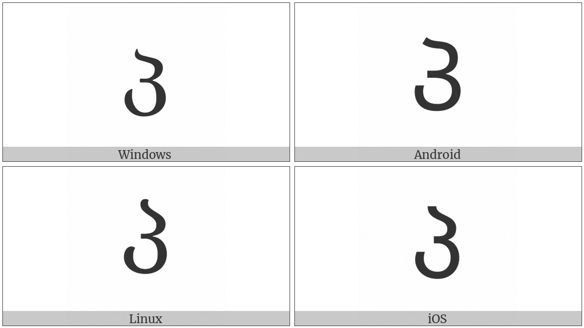 Georgian Letter Par on various operating systems