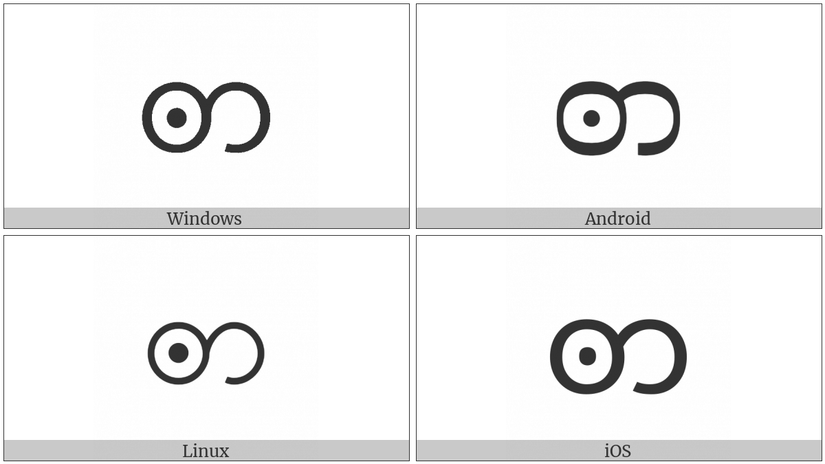 Myanmar Letter Khamti Tta on various operating systems