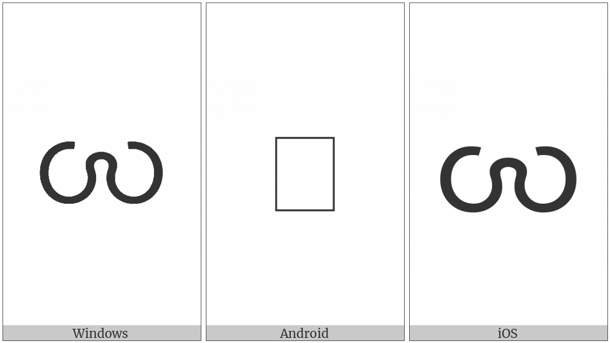 Myanmar Letter Khamti Sa on various operating systems