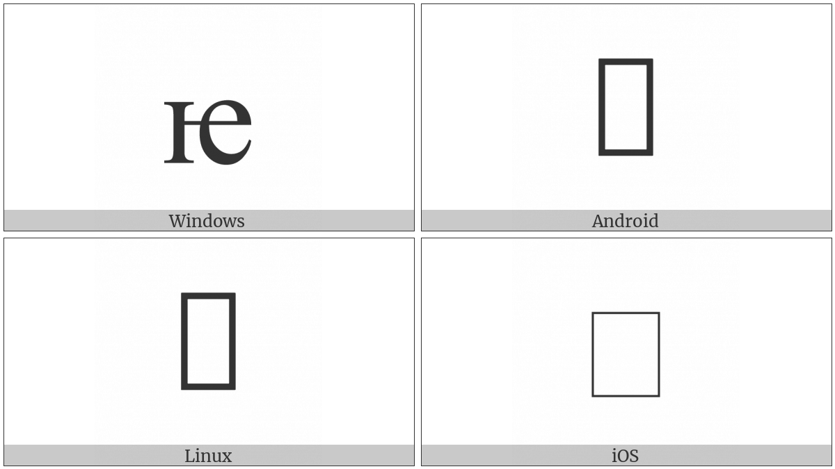 Latin Small Letter Iotified E on various operating systems