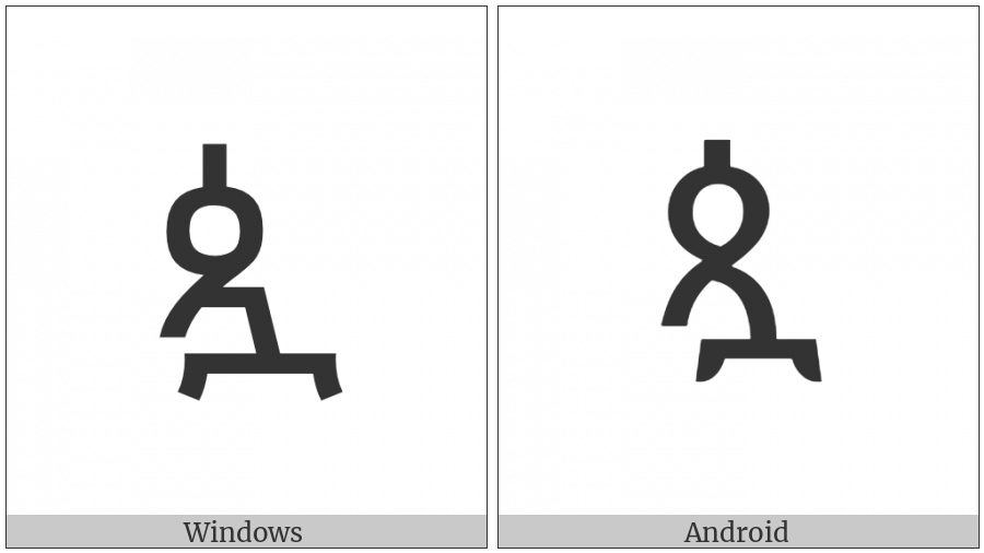 Ethiopic Syllable Phwa on various operating systems