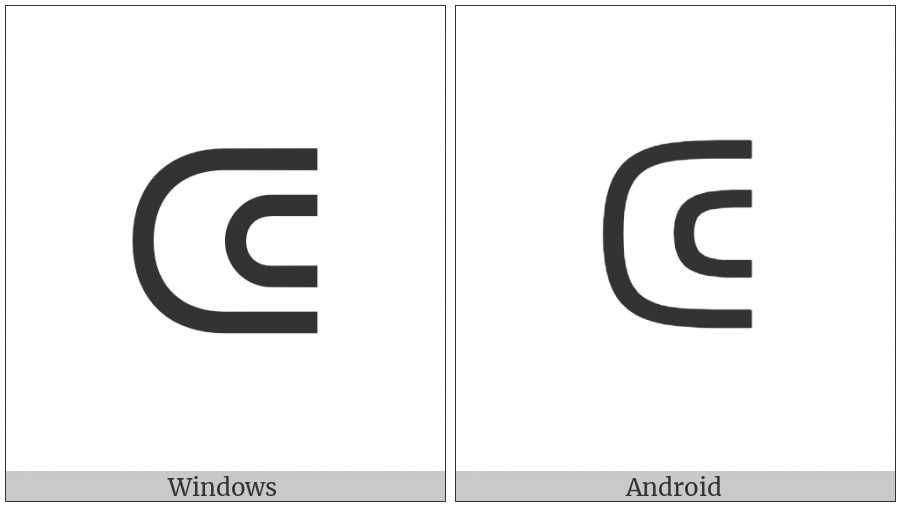 Canadian Syllabics Tya on various operating systems