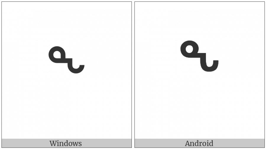 Canadian Syllabics Ng on various operating systems