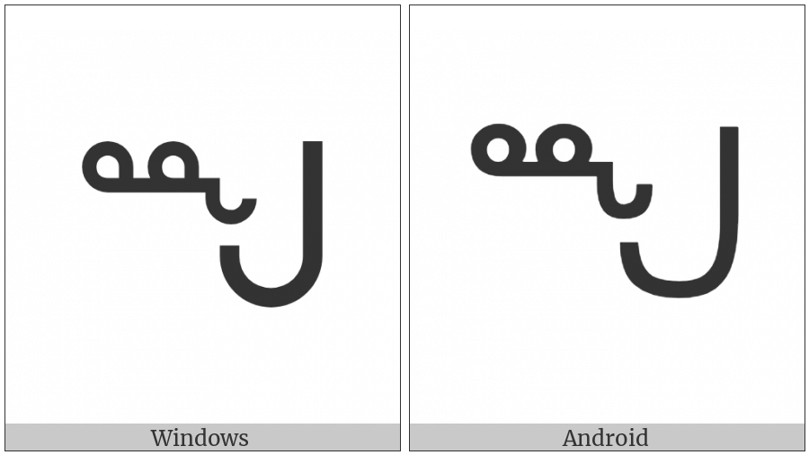 Canadian Syllabics Nngo on various operating systems