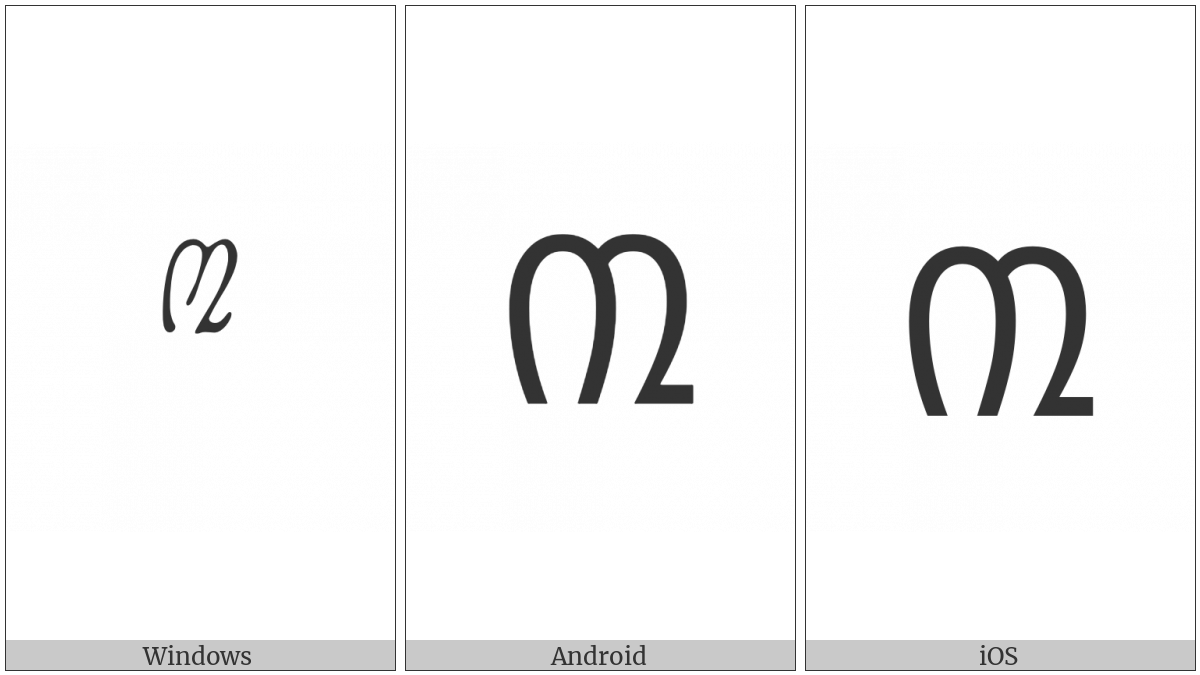 Mongolian Digit Three on various operating systems