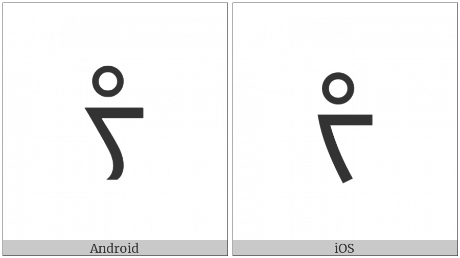 Mongolian Letter Sibe Zha on various operating systems