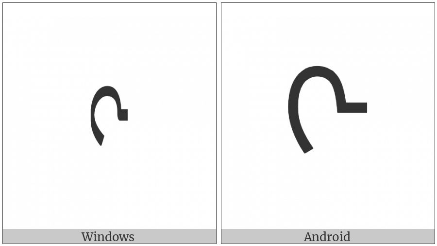 Mongolian Letter Ali Gali Ka on various operating systems