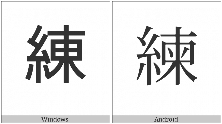 Cjk Compatibility Ideograph-F996 on various operating systems