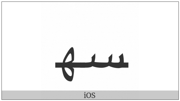 Arabic Ligature Seen With Heh Medial Form on various operating systems