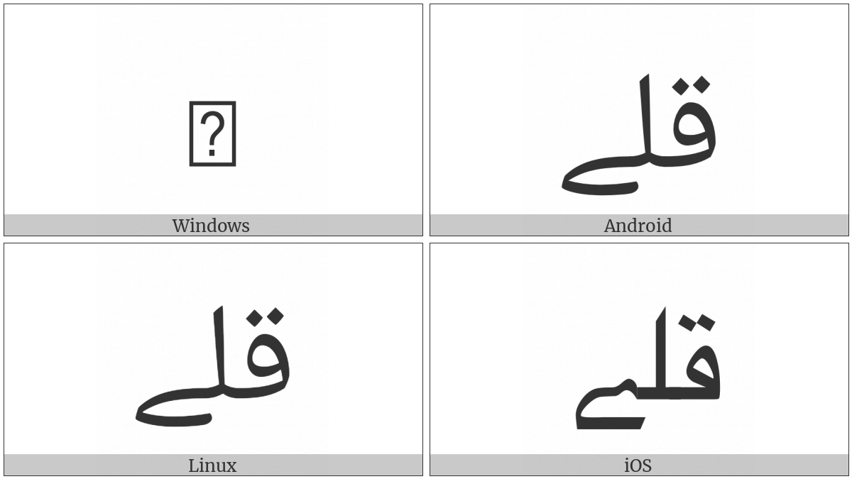 Arabic Ligature Qala Used As Koranic Stop Sign Isolated Form on various operating systems