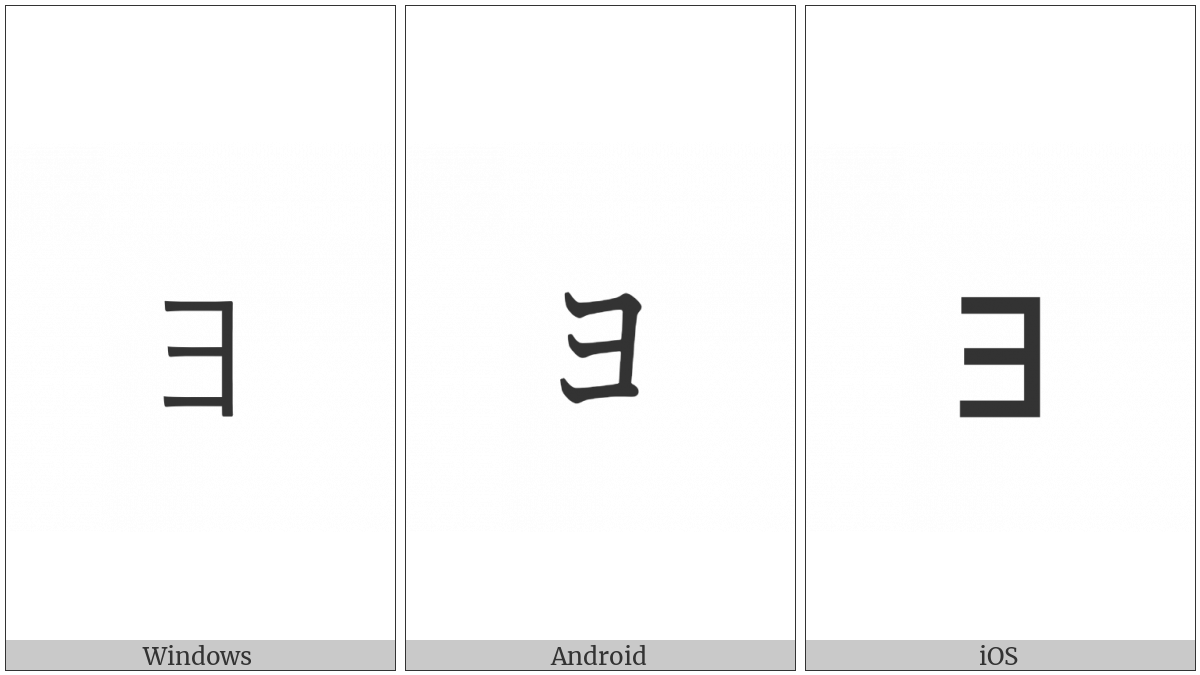 Halfwidth Katakana Letter Small Yo on various operating systems