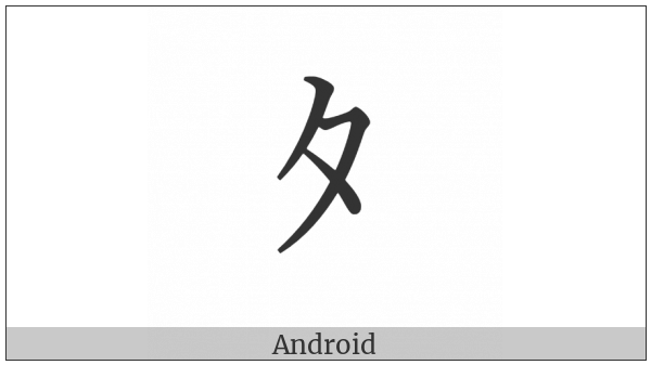 Halfwidth Katakana Letter Ta on various operating systems