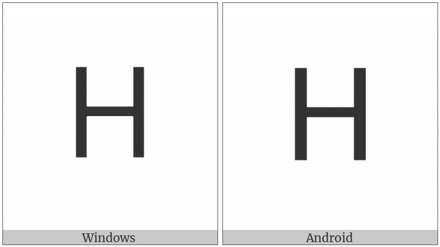 Carian Letter E2 on various operating systems