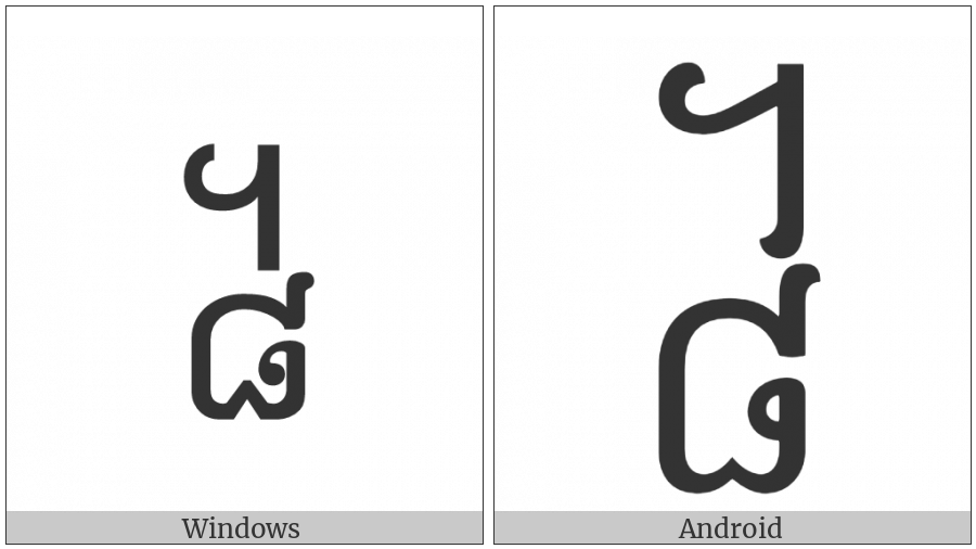 Khmer Symbol Pram-Bei Roc on various operating systems