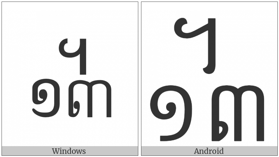 Khmer Symbol Dap-Bei Roc on various operating systems